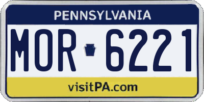 PA license plate MOR6221