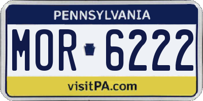 PA license plate MOR6222