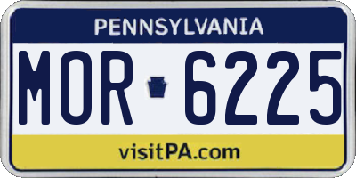 PA license plate MOR6225