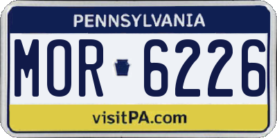 PA license plate MOR6226