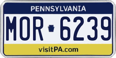 PA license plate MOR6239