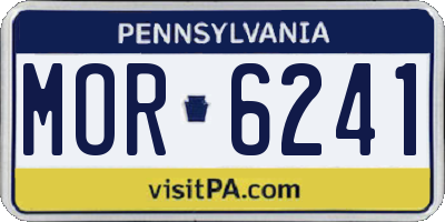 PA license plate MOR6241