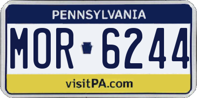 PA license plate MOR6244