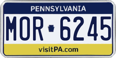 PA license plate MOR6245