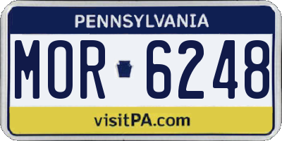 PA license plate MOR6248
