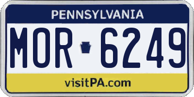 PA license plate MOR6249