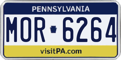 PA license plate MOR6264
