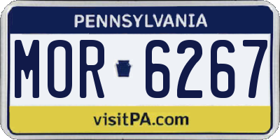 PA license plate MOR6267