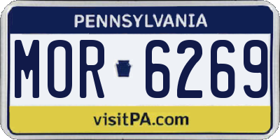 PA license plate MOR6269