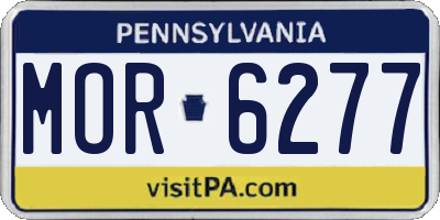 PA license plate MOR6277