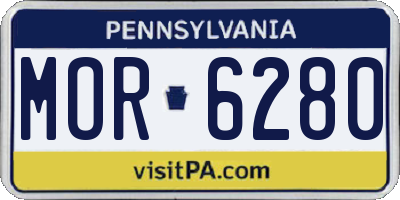 PA license plate MOR6280