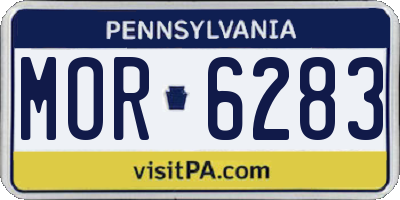 PA license plate MOR6283