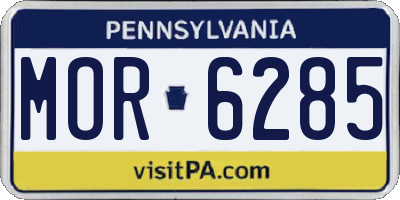 PA license plate MOR6285
