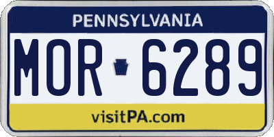 PA license plate MOR6289