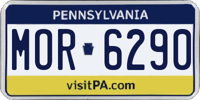 PA license plate MOR6290