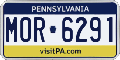 PA license plate MOR6291