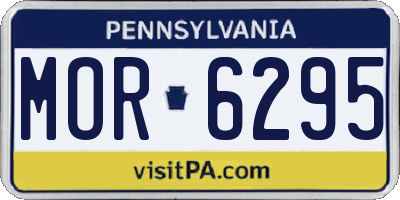 PA license plate MOR6295