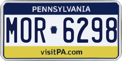 PA license plate MOR6298