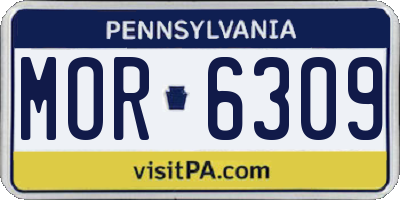 PA license plate MOR6309