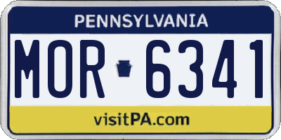 PA license plate MOR6341