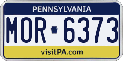 PA license plate MOR6373
