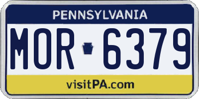PA license plate MOR6379
