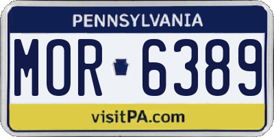 PA license plate MOR6389