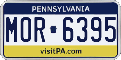 PA license plate MOR6395