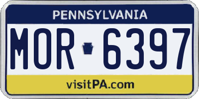 PA license plate MOR6397