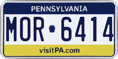 PA license plate MOR6414