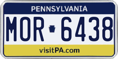 PA license plate MOR6438