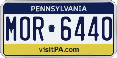 PA license plate MOR6440