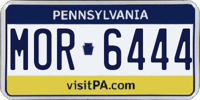 PA license plate MOR6444