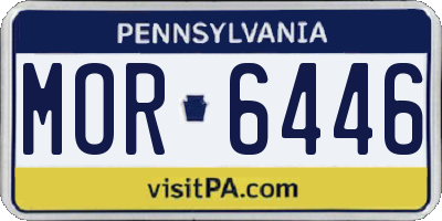 PA license plate MOR6446