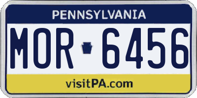 PA license plate MOR6456