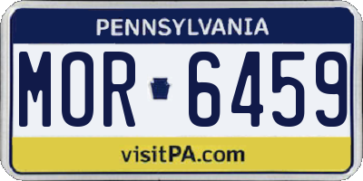 PA license plate MOR6459
