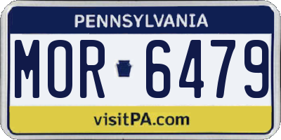 PA license plate MOR6479