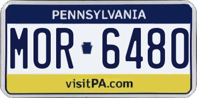 PA license plate MOR6480