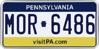 PA license plate MOR6486