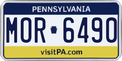 PA license plate MOR6490