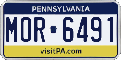 PA license plate MOR6491