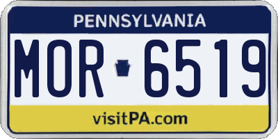PA license plate MOR6519