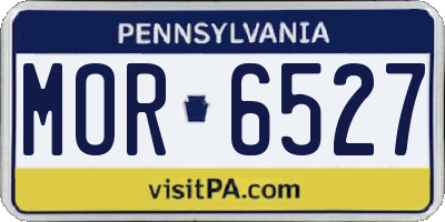 PA license plate MOR6527