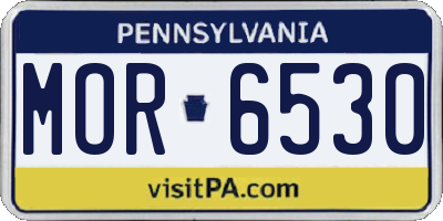 PA license plate MOR6530