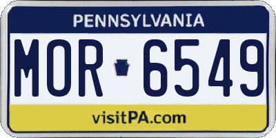 PA license plate MOR6549