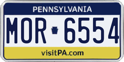 PA license plate MOR6554