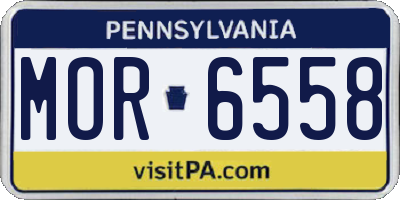 PA license plate MOR6558