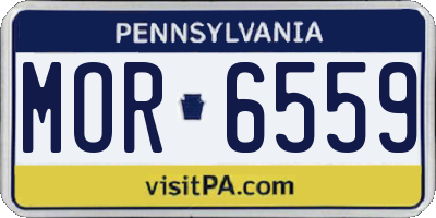 PA license plate MOR6559