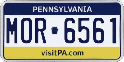 PA license plate MOR6561
