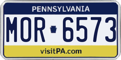 PA license plate MOR6573